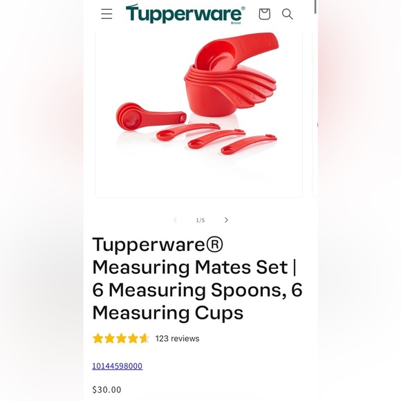 Brand New Tupperware Measuring Cups and Spoons Set - Picture 3 of 3